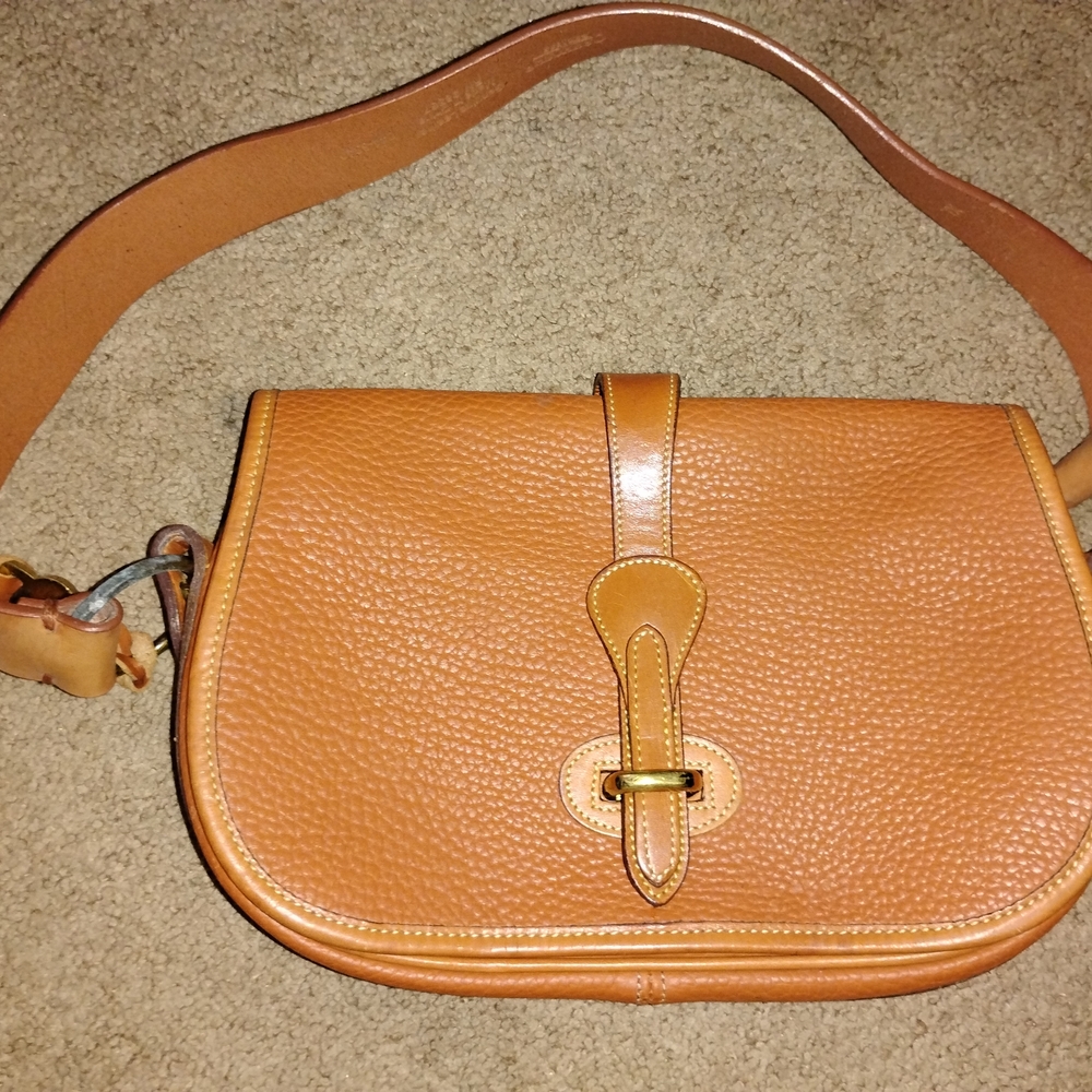 Dooney & Bourke Cognac Pebbled Leather Crossbody Bag